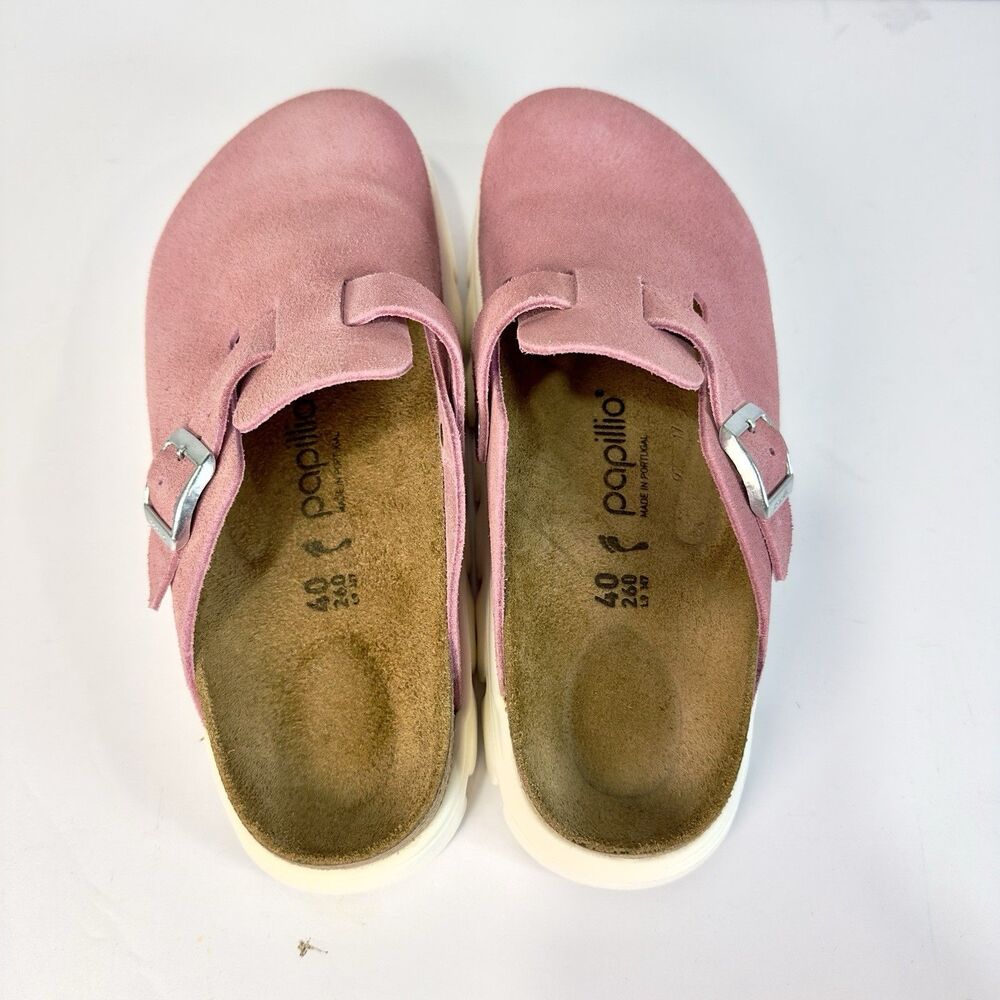 Papillio Birkenstock Boston Clogs Pink Suede Flex Platform EU 40 US 9 W Women - Picture 3 of 9